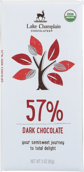 LAKE CHAMPLAIN CHOCOLATES: Chocolate Bar Dark 57%, 3 oz