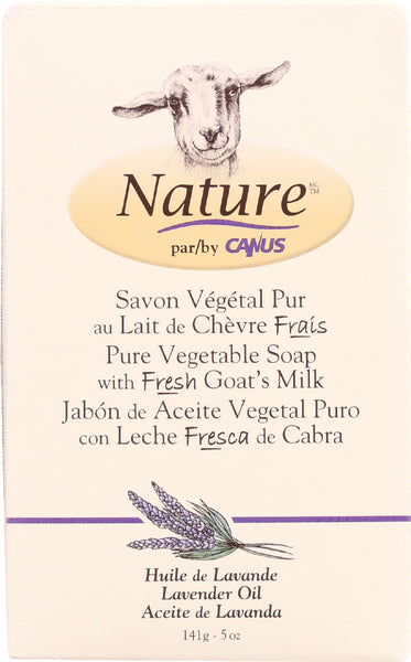 NATURE BY CANUS: Pure Vegetable Soap with Fresh Goat's Milk Lavender, 5 Oz