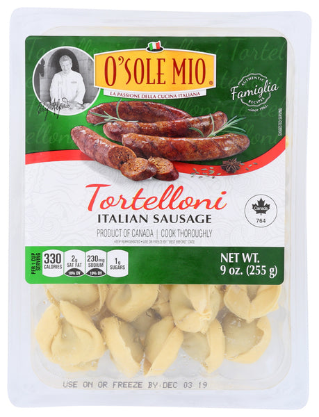 O'SOLE MIO: Tortelloni ItIalian Sausage, 9 oz
