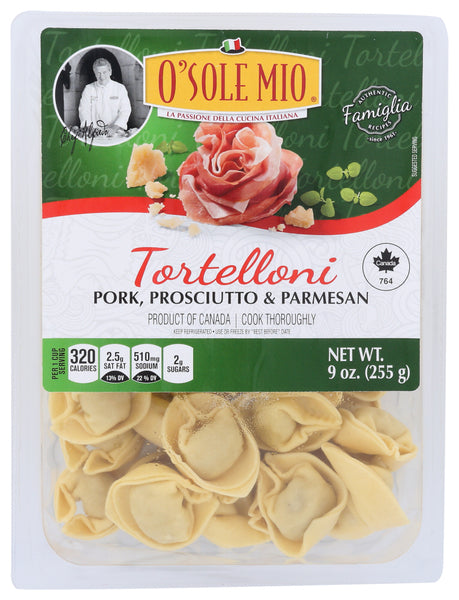 O'SOLE MIO: Tortelloni Pork, Prosciutto & Parmesan, 9 oz