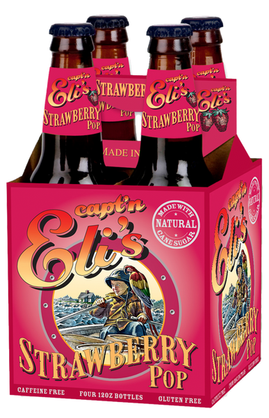 CAPTAIN E: Soda Strawberry 4 Pack, 48 fo