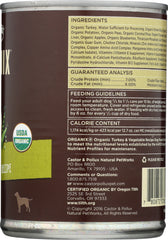 CASTOR & POLLUX: Organix Adult Dog Formula Turkey & Vegetable Formula, 12.7 oz