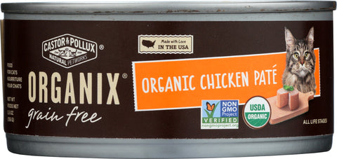 CASTOR & POLLUX: Cat Food Can Organic Chicken Pate, 5.5 oz