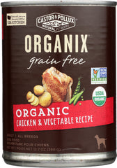 CASTOR & POLLUX: Dog Food Can Organic Grain Free Chicken Vegetable, 12.7 oz
