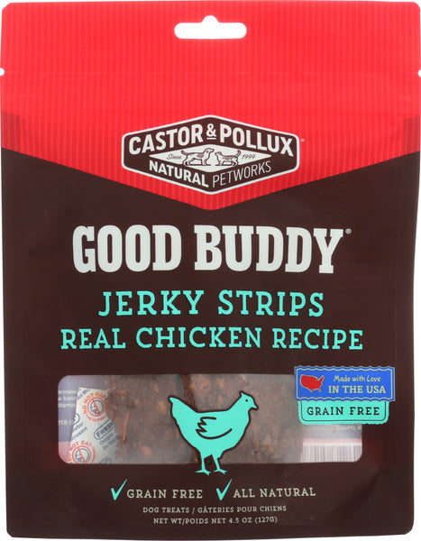 CASTOR & POLLUX: Good Buddy Jerky Strips Real Chicken Recipe 4.5 Oz
