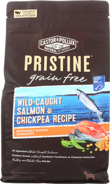 CASTOR & POLLUX: Pristine Grain Free Wild Caught Salmon & Chickpea Recipe 4 Lb