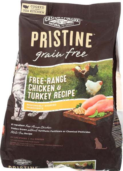 CASTOR & POLLUX: Pristine Grain Free Free Range Chicken & Turkey Recipe 3 Lb