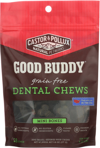 CASTOR & POLLUX: Good Buddy Grain Free Dental Chews Mini Bones 9.8 Oz