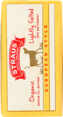 STRAUS: Organic Lightly Salted European Style Butter, 8 oz