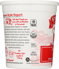 STRAUS: Organic Plain Whole Milk Yogurt, 32 oz