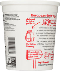 STRAUS: Organic Plain Whole Milk Yogurt, 32 oz