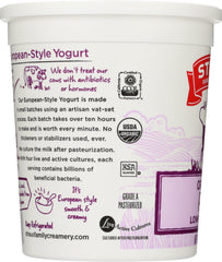 STRAUS: Organic Low Fat Plain European Style Yogurt, 32 oz