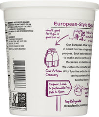 STRAUS: Organic Low Fat Plain European Style Yogurt, 32 oz