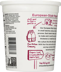 STRAUS: Organic Whole Milk European Style Blueberry Pomegranate, 32 oz