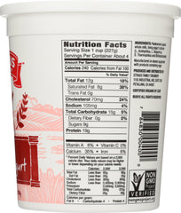 STRAUS: Organic Plain Whole Greek Yogurt, 32 oz