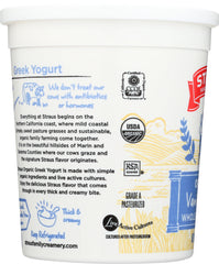 STRAUS: Organic Whole Milk Greek Vanilla Yogurt, 32 oz