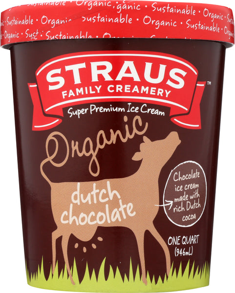 STRAUS: Ice Cream Dutch Chocolate Organic, 1 qt