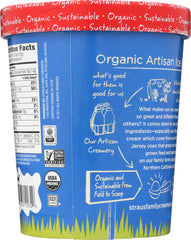 STRAUS: Organic Vanilla Bean Ice Cream, 1 quart