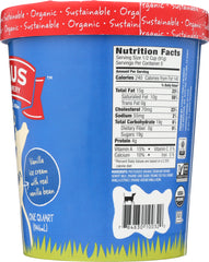 STRAUS: Organic Vanilla Bean Ice Cream, 1 quart