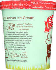 STRAUS: Ice Cream Mint Chocolate Chip, 1 quart