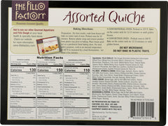 FILLO FACTORY: Assorted Quiche in Fillo Cups, 6.25 oz