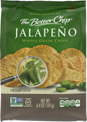 THE BETTER CHIP: Jalapeno Whole Grain Chips, 6.4 oz