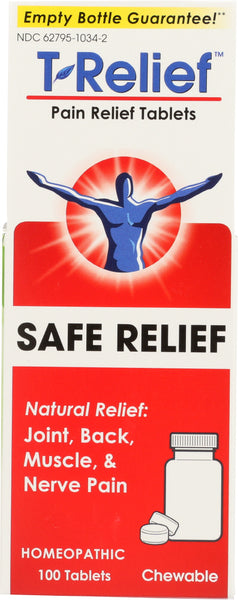 MEDINATURA: T- Relief Pain Relief Tablets, 100 tablets