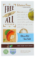 FREE FOR ALL KITCHEN: Olive Oil Sea Salt Gluten Free Crackers, 5 oz