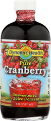 DYNAMIC HEALTH: Pure Cranberry Juice Concentrate, 8 fl oz