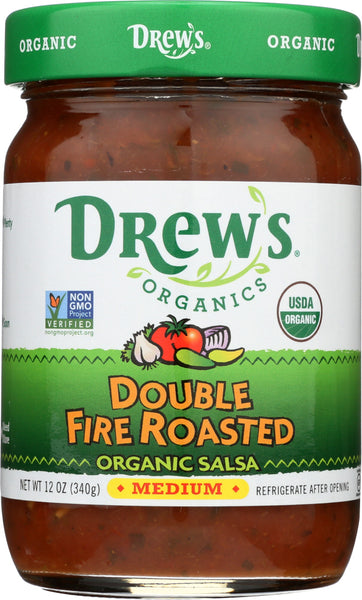 DREWS ALL NATURAL: Organic Double Fire Roasted Salsa, 12 oz