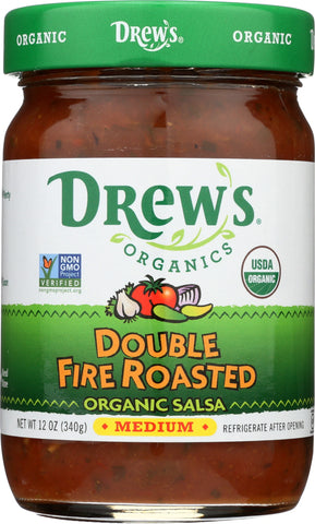 DREWS ALL NATURAL: Organic Double Fire Roasted Salsa, 12 oz
