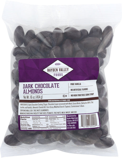 TROPICAL: Dark Chocolate Almonds, 16 oz