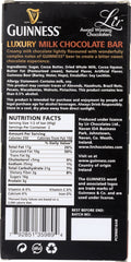 GUINNESS: Luxury Milk Chocolate Solid Bar, 3.17 oz