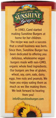 SUNSHINE BURGER: Organic Barbecue Veggie Burger, 8 oz