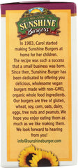 SUNSHINE BURGER: Shiitake Mushroom Veggie Burger, 8 oz