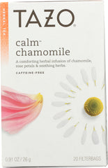 TAZO: Herbal Tea Calm Chamomile Caffeine-Free 20 Tea Bags, 0.91 oz