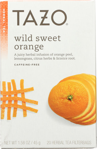 TAZO: Wild Sweet Orange Herbal Tea Caffeine-Free 20 Tea Bags, 1.58 oz