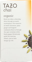 TAZO: Organic Chai Black Tea 20 Tea Bags, 1.9 oz