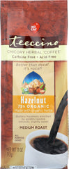 TEECCINO: Mediterranean Herbal Coffee Hazelnut Medium Roast Caffeine Free, 11 oz