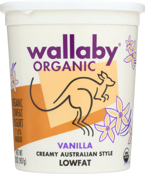 WALLABY: Organic Vanilla Blended Lowfat Yogurt, 32 oz