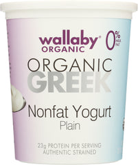 WALLABY: Yogurt Greek Non Fat Plain, 32 oz