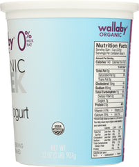 WALLABY: Yogurt Greek Non Fat Plain, 32 oz