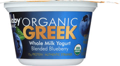 WALLABY: Organic Aussie Greek Whole Milk Yogurt Blueberry, 5.30 oz