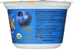 WALLABY: Organic Aussie Greek Whole Milk Yogurt Blueberry, 5.30 oz