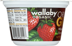 WALLABY: Aussie Greek Whole Milk Strawberry Yogurt, 5.30 oz