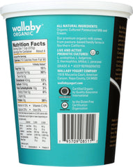 WALLABY ORGANIC: Greek Whole Milk Yogurt Plain, 32 oz