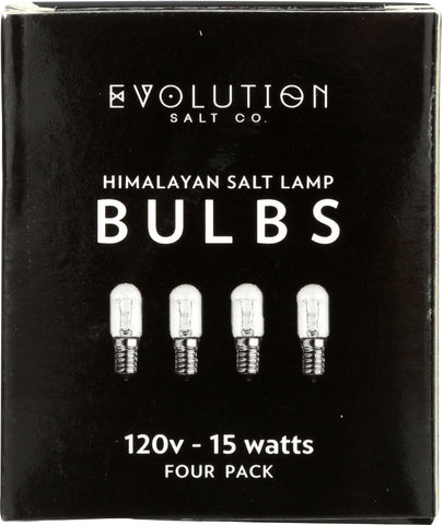 EVOLUTION SALT: Himalayan Salt Lamp Bulbs 15 Watts, 4 pack