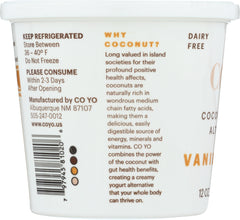 CO YO: Coconut Yogurt Alternative Vanilla Bean, 12 oz