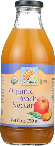 BIONATURAE: Organic Peach Fruit Nectar, 25.4 oz