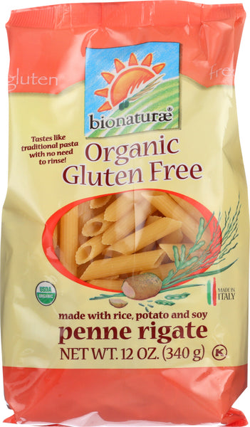 BIONATURAE: Organic Gluten Free Penne Rigate Pasta, 12 oz